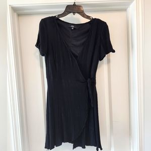 Lulus black wrap mini dress,  size medium